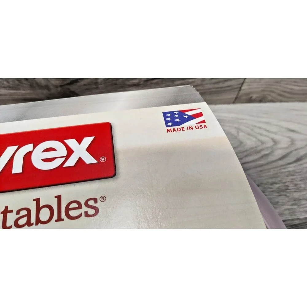 Pyrex Portables 3 Pc Pie Transport 9 Inch Glass Dish Locking Carrier Cover USA